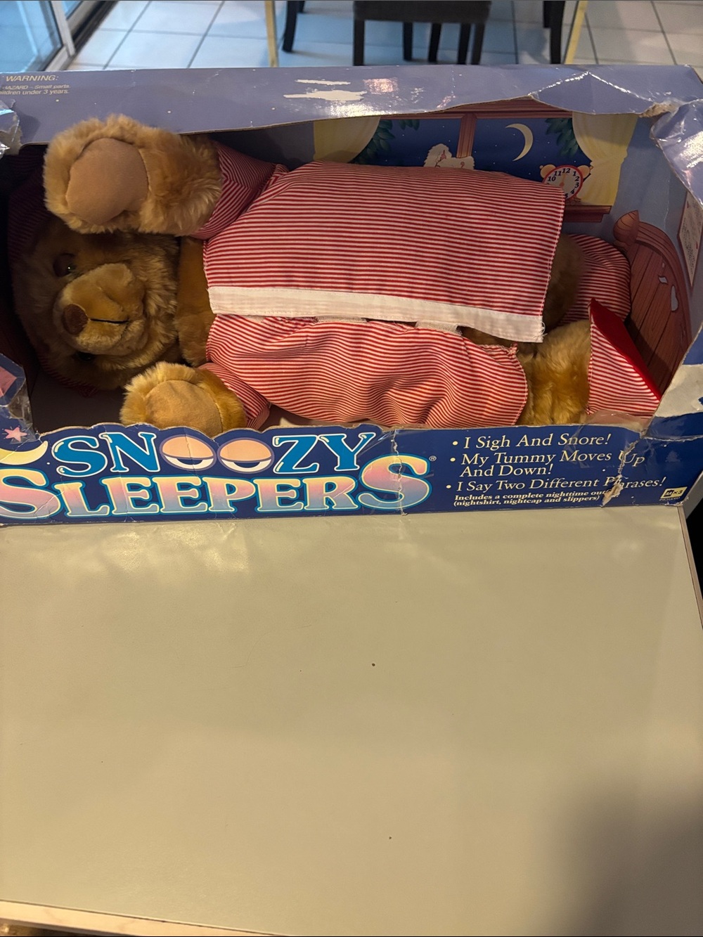 VTG Toys R Us 1995 RARE New Snoozy Sleepers Bear